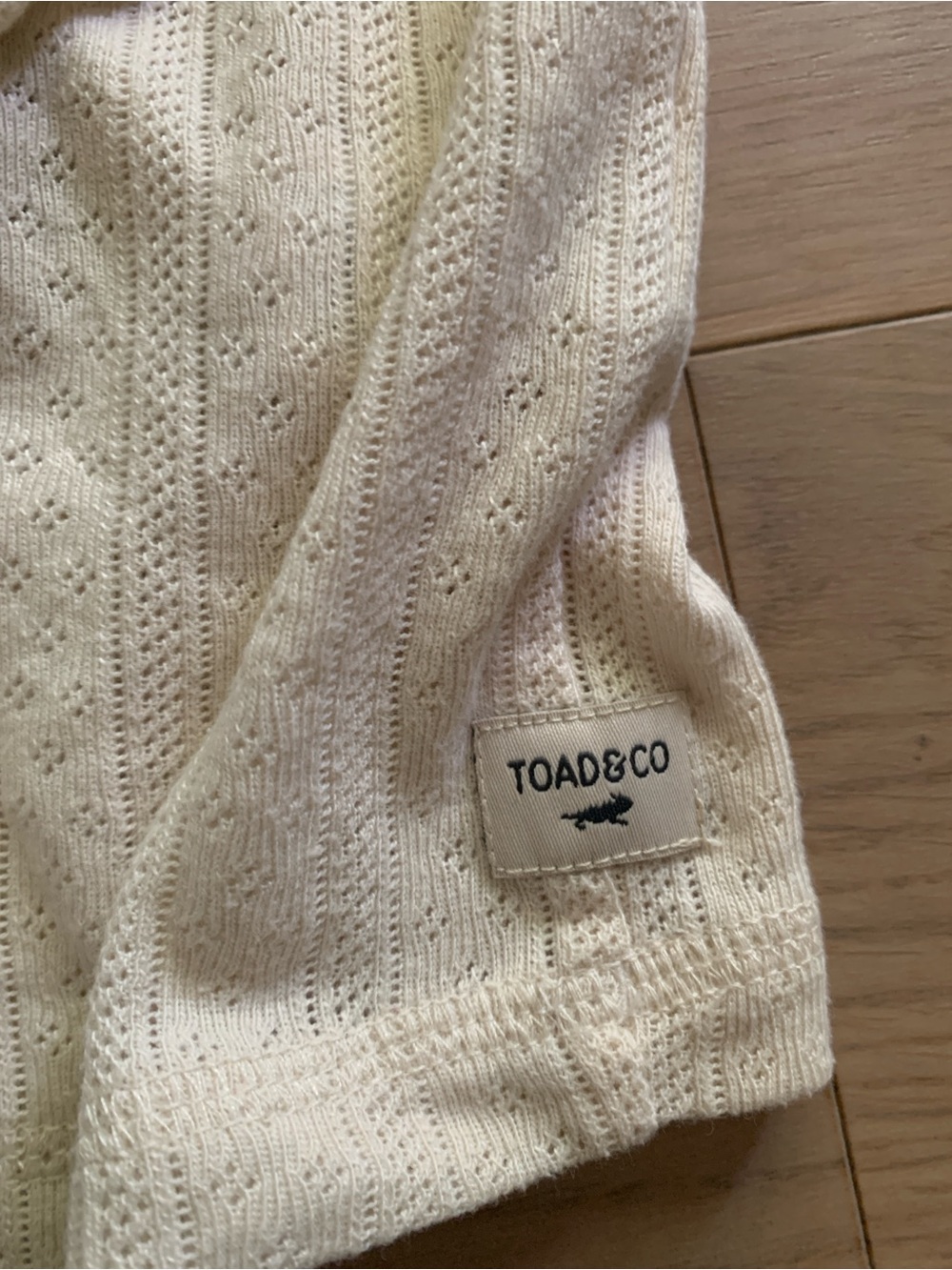 NWOT Toad & Co Women's M Foothill Pointelle Hoodie Pullover Beach Travel Surf - Picture 4 of 11